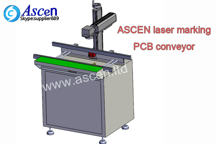 PCB laser marking conveyor machine