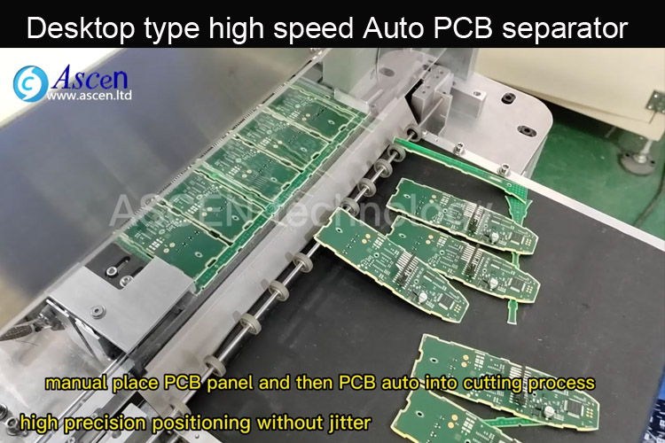 <b>Desktop automated PCB depaneling machine|high precision PCB depaneler system</b>